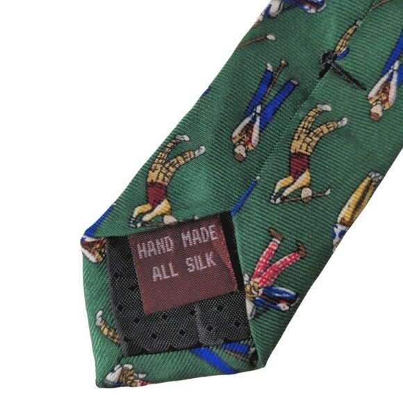 Museum Artifacts Golf Golfer Silk Necktie - Picture 6 of 6